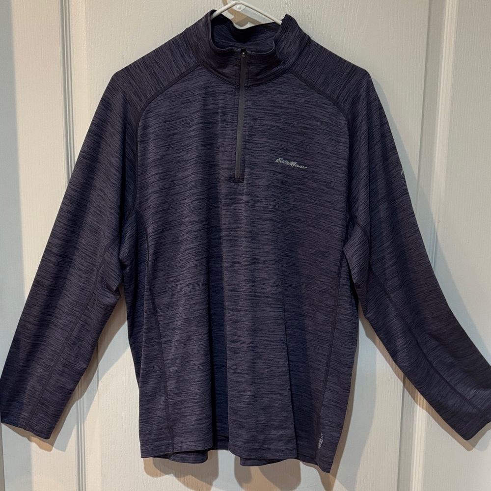 Eddie Bauer Men's Dark Blue Quarter-Zip Jacket